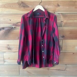 Red and Black Plaid Men's Shirt